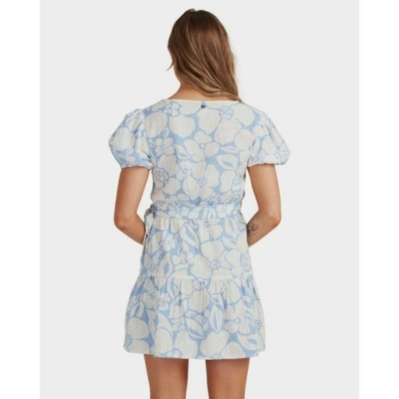 Billabong BNWT Beyond Blue Wrap Dress Womens Size Medium - Picture 4 of 16